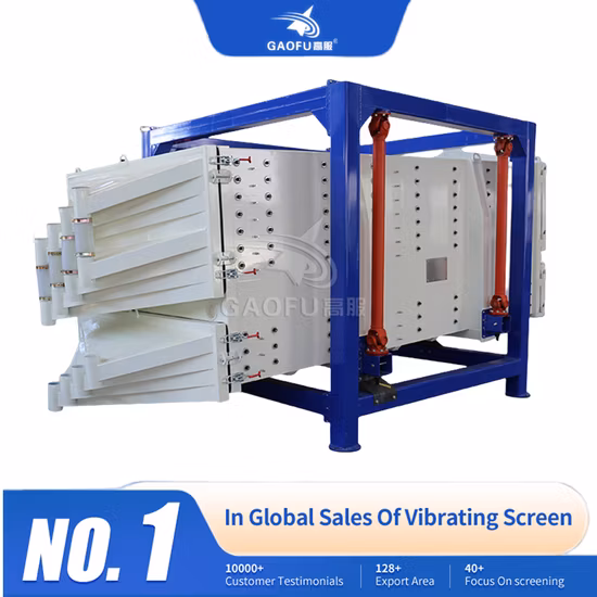 High Capacity Customizable Square Gyratory Vibrating Screen Wood Powder Swing Sieve