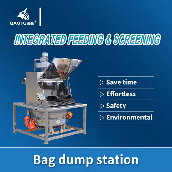Automatique/Vide/Vis/Trémie/Mangeoire/Machine d'alimentation/Station d'alimentation sans poussière pour poivre, café, thé, protéines, lait, sucre, sel, levure